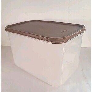 Vintage Modular Mate Rectangle Container #1848B-1 & Brown Lid 27.5 C